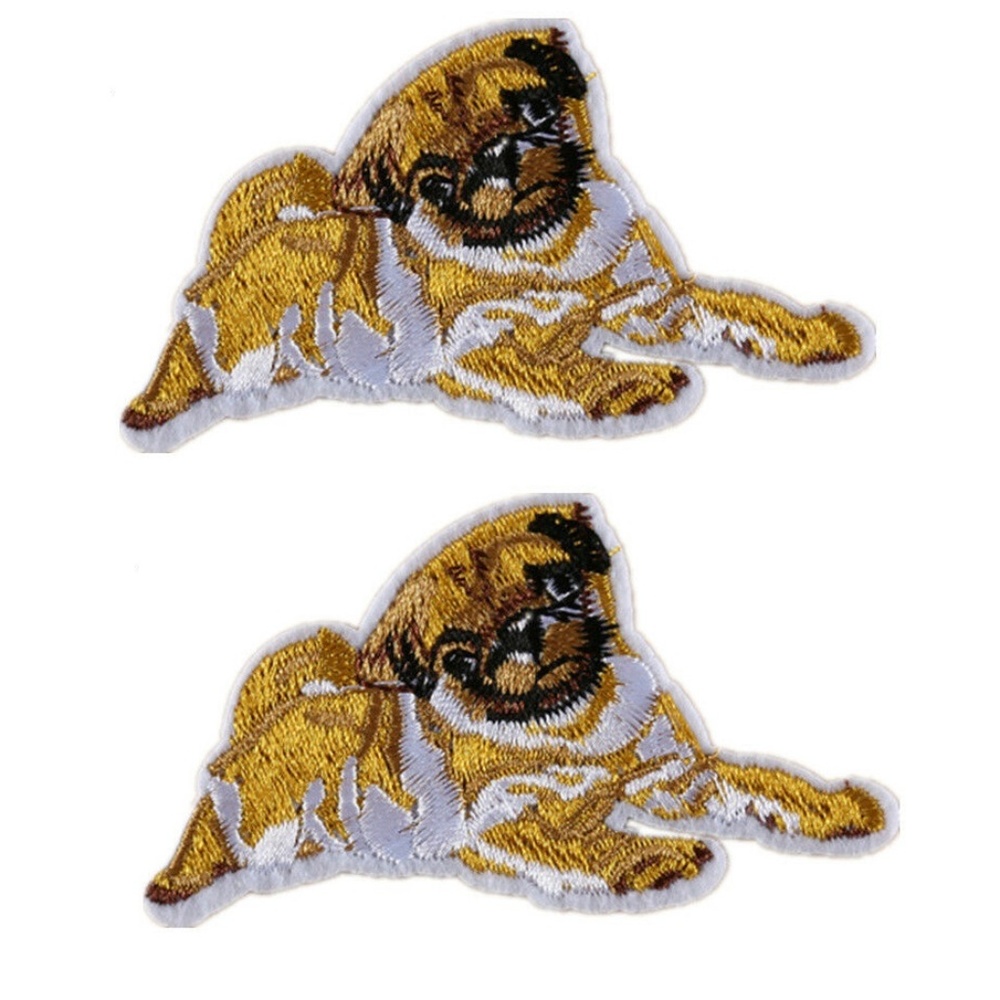 NEW IRON ON PATCHES PUG DOG EMBROIDERED APPLIQUÉS